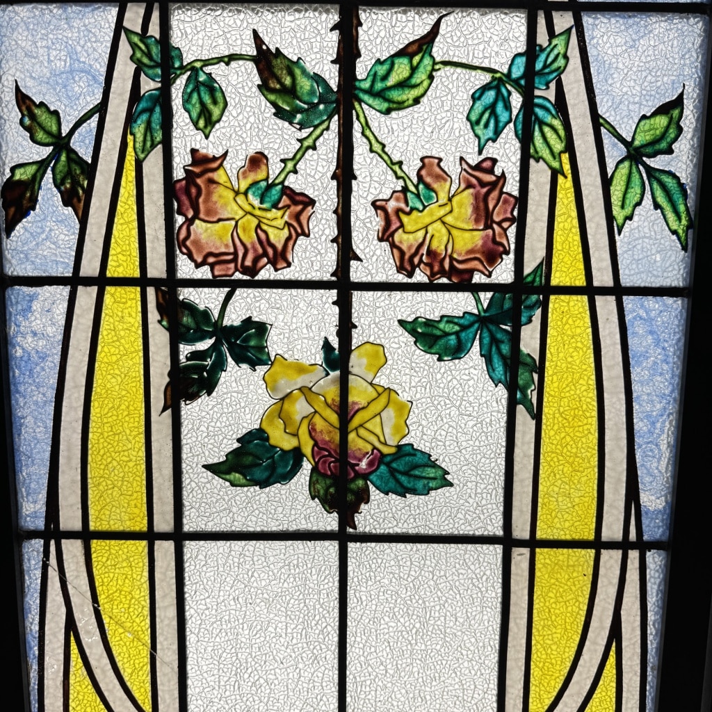 Vitraux Art nouveau (H195cm L108cm) 7