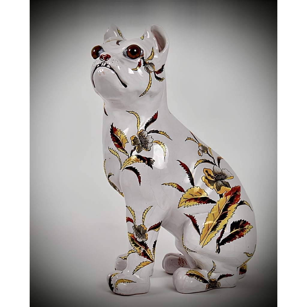 EMILE GALLÉ CHIEN EN CÉRAMIQUE BULLDOG 2 EMILE GALLÉ CHIEN EN CÉRAMIQUE BULLDOG 2