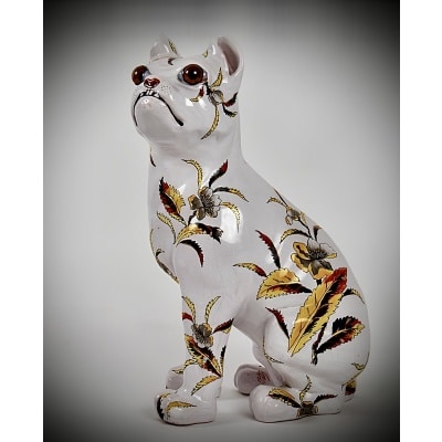 EMILE GALLÉ CHIEN EN CÉRAMIQUE BULLDOG EMILE GALLÉ CHIEN EN CÉRAMIQUE BULLDOG