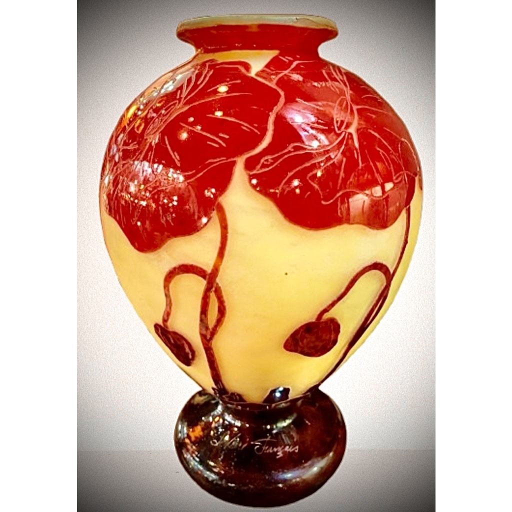 CHARLES SCHNEIDER VASE SIGNE LE VERRE FRANÇAIS 2