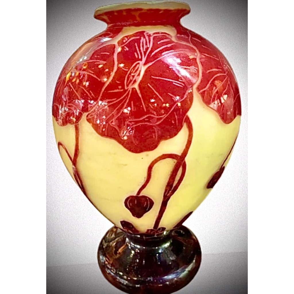 CHARLES SCHNEIDER VASE SIGNE LE VERRE FRANÇAIS 3