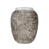 Vase « Biches » verre blanc patiné gris de René LALIQUE 7