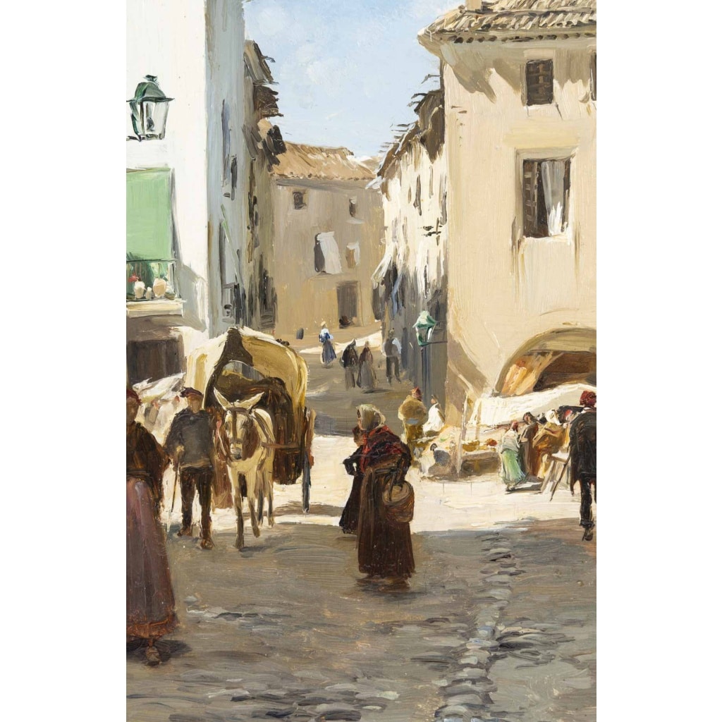 Jaume MORERA Y GALICIA (1854 – 1927) Vue de Santa Coloma de Queralt, Catalogne, 1877 4 Jaume MORERA Y GALICIA (1854 – 1927) Vue de Santa Coloma de Queralt, Catalogne, 1877 4