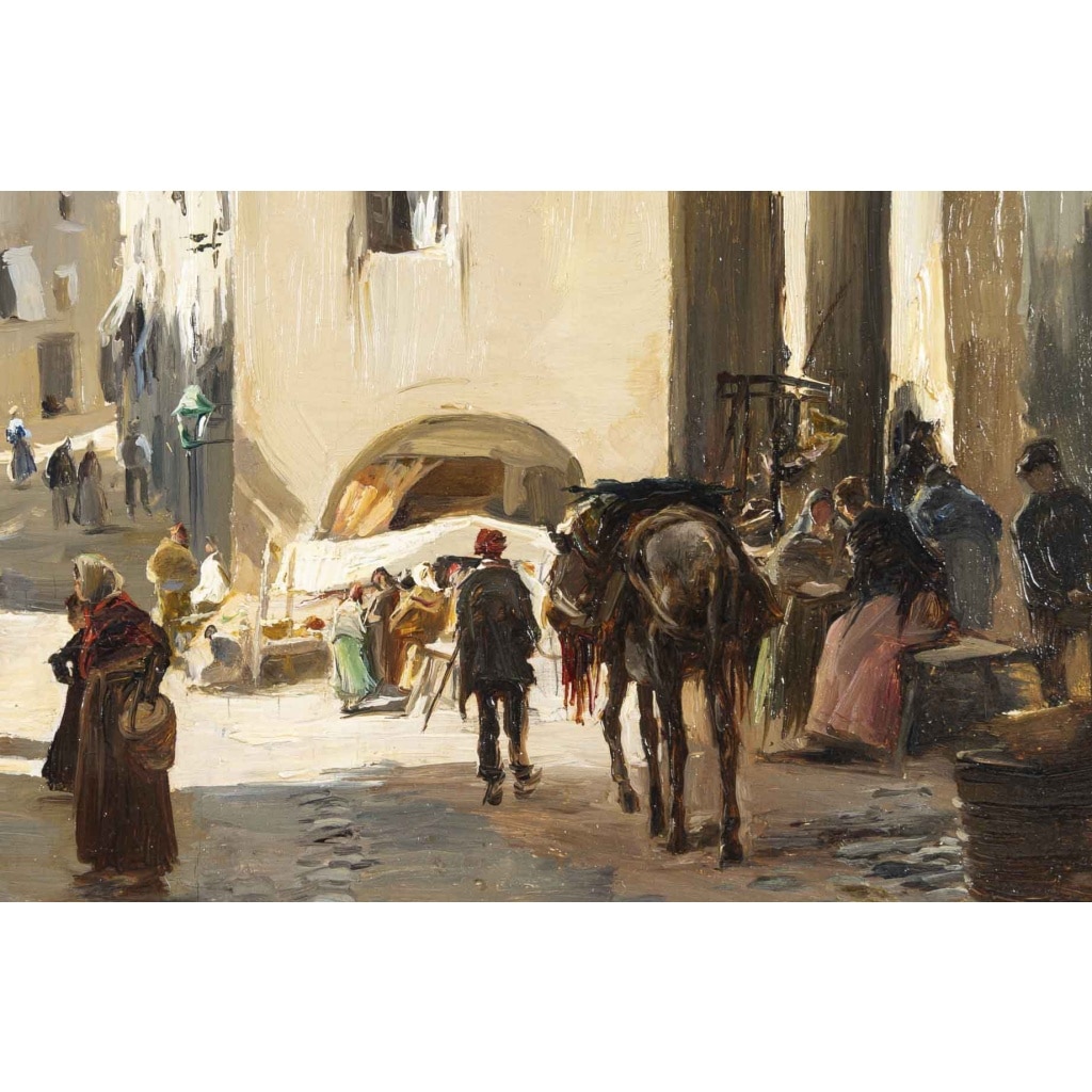 Jaume MORERA Y GALICIA (1854 – 1927) Vue de Santa Coloma de Queralt, Catalogne, 1877 8 Jaume MORERA Y GALICIA (1854 – 1927) Vue de Santa Coloma de Queralt, Catalogne, 1877 8