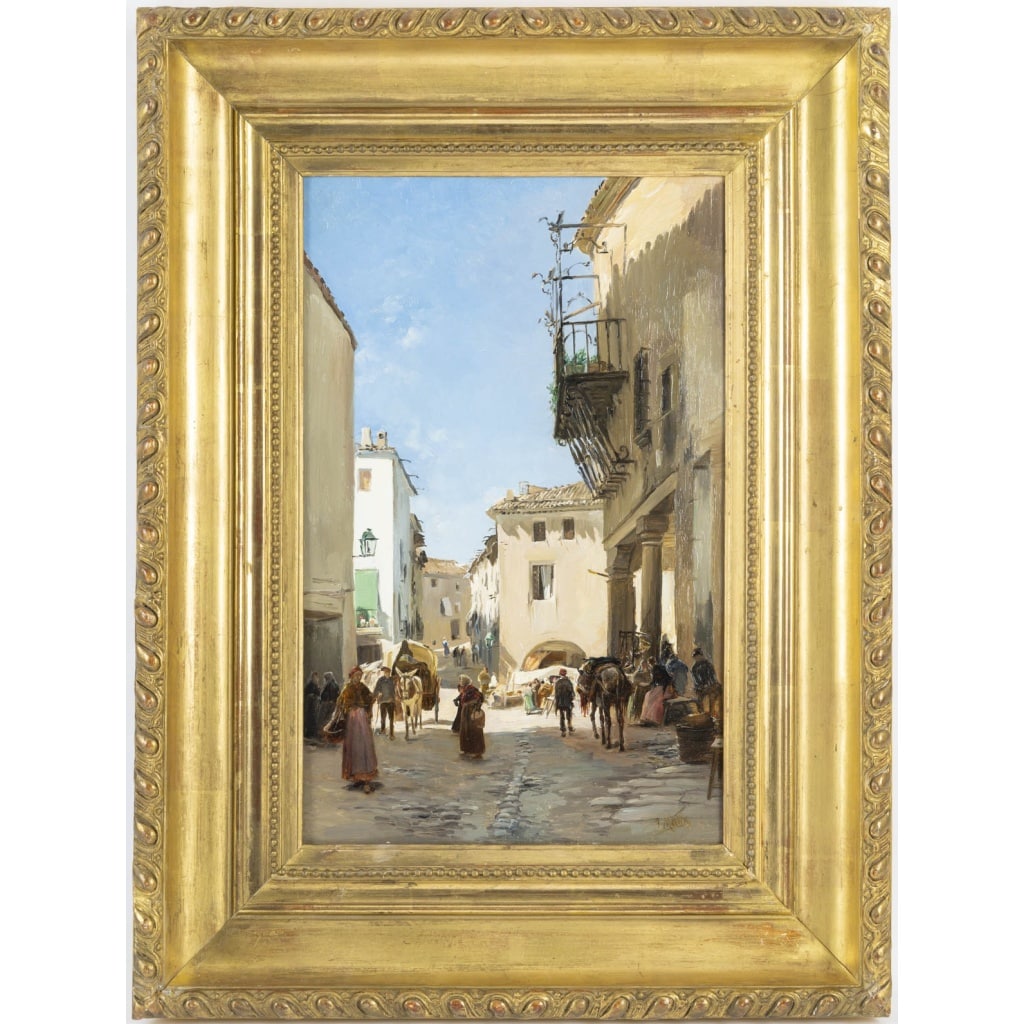 Jaume MORERA Y GALICIA (1854 – 1927) Vue de Santa Coloma de Queralt, Catalogne, 1877 3 Jaume MORERA Y GALICIA (1854 – 1927) Vue de Santa Coloma de Queralt, Catalogne, 1877 3