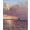 Emile MAILLARD Tableau Français fin 19è Coucher de soleil Huile sur toile signée Certificat d’authenticité. 27