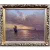 Emile MAILLARD Tableau Français fin 19è Coucher de soleil Huile sur toile signée Certificat d’authenticité. 23