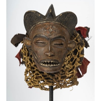 Masque africain rituel – Tradition Chokwe (RDC / Angola)