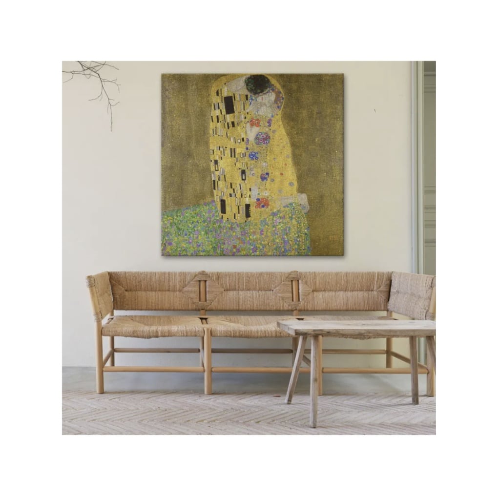 Reproduction du tableau « Le Baiser » peint par Gustave Klimt 3