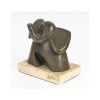 Sculpture en bronze représentant un éléphant, XXème siècle, signé A.Pair, socle en marbre. 10