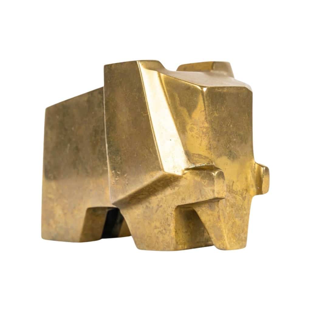 Sculpture en bronze représentant un éléphant, circa 1940, signé Carréga. 2