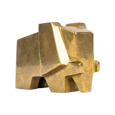 Sculpture en bronze représentant un éléphant, circa 1940, signé Carréga.