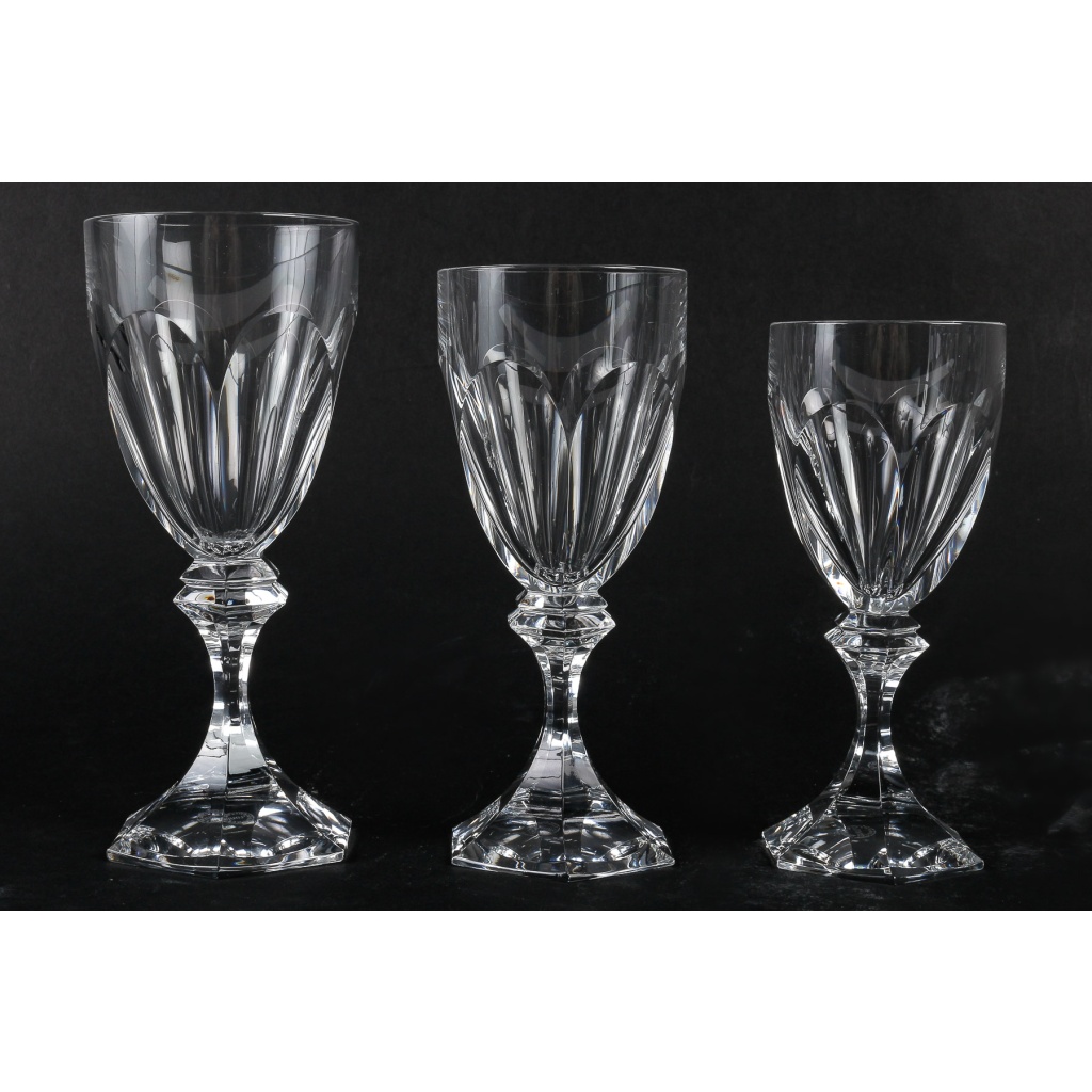 Cristallerie Saint Louis Modèle « Chambord », Service Pour 12 Personnes