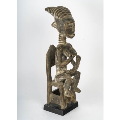 Statue africaine de maternité – Sculpture en bois, art Luba / Sénoufo