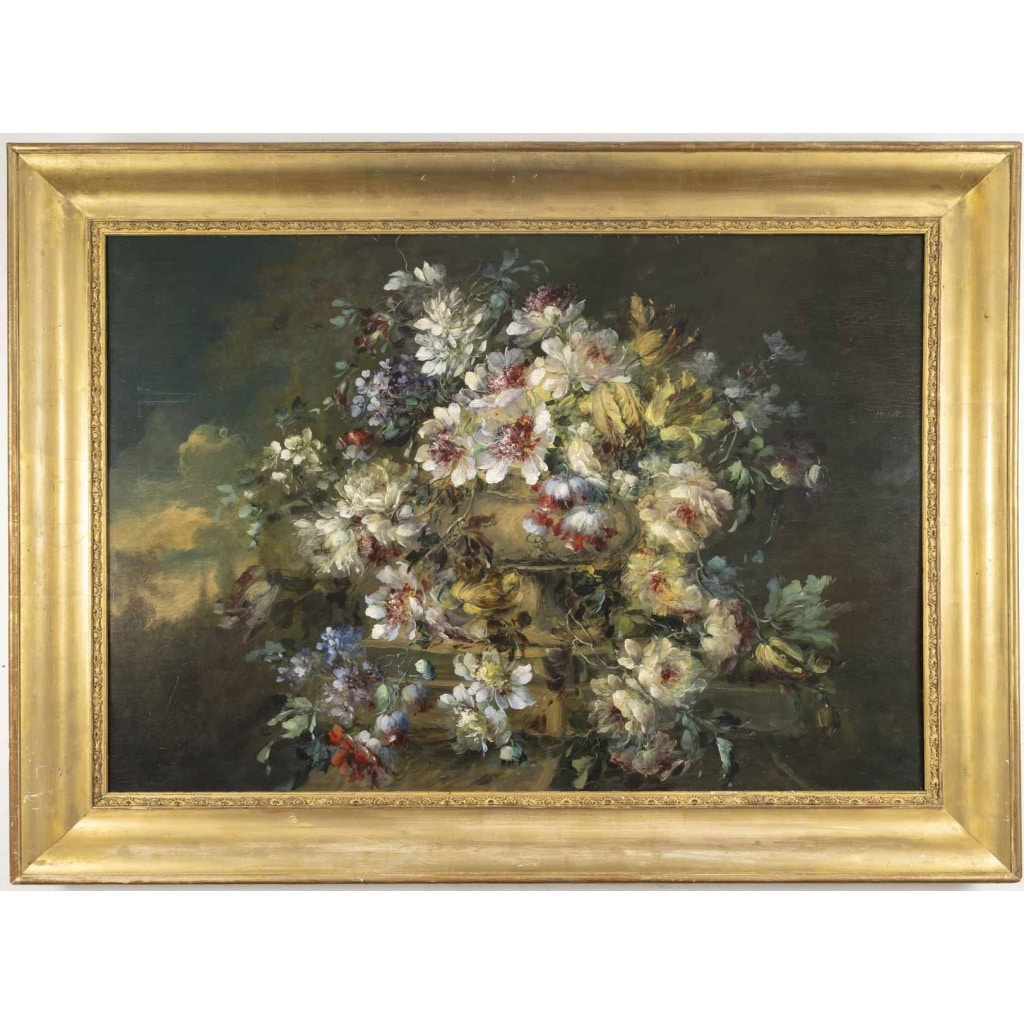 « Fausto ANTONIOLI (1814-1882) Bouquet de fleurs dans une vasque 11