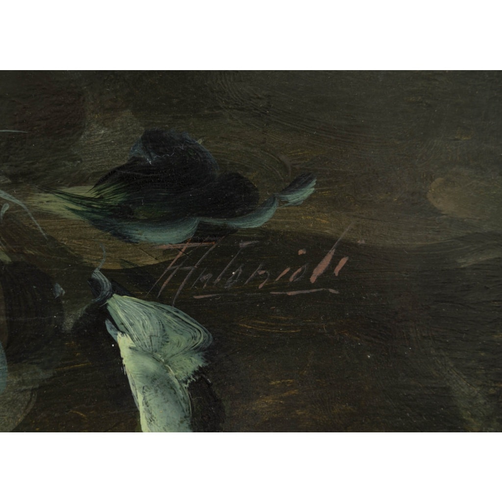 « Fausto ANTONIOLI (1814-1882) Bouquet de fleurs dans une vasque 3