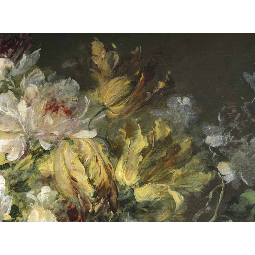 « Fausto ANTONIOLI (1814-1882) Bouquet de fleurs dans une vasque 4