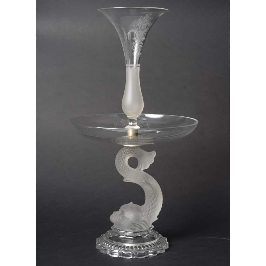 Centre de table en cristal taillé et dépoli, époque Art Déco – Début XXᵉ siècle 7