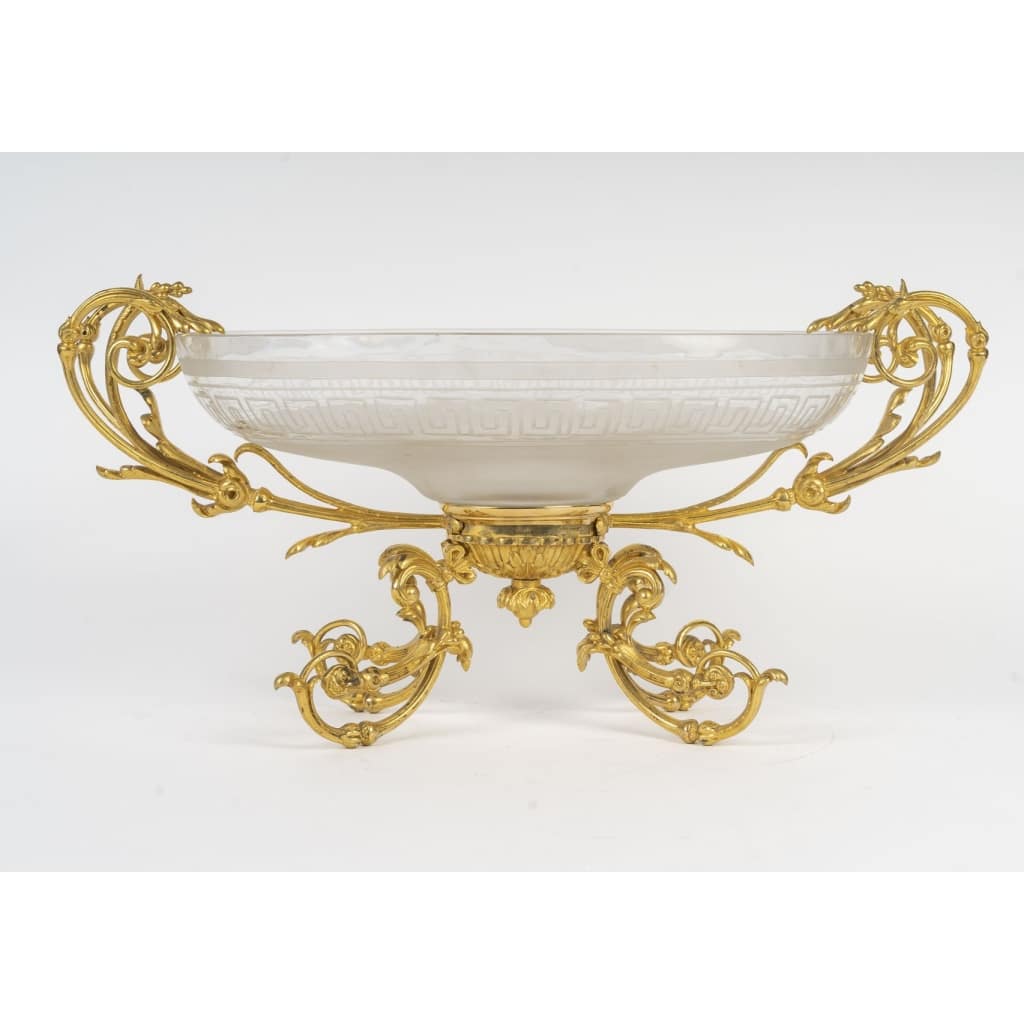 Coupe en cristal taillé et bronze doré – époque Napoléon III, XIXᵉ siècle 2 Coupe en cristal taillé et bronze doré – époque Napoléon III, XIXᵉ siècle 2