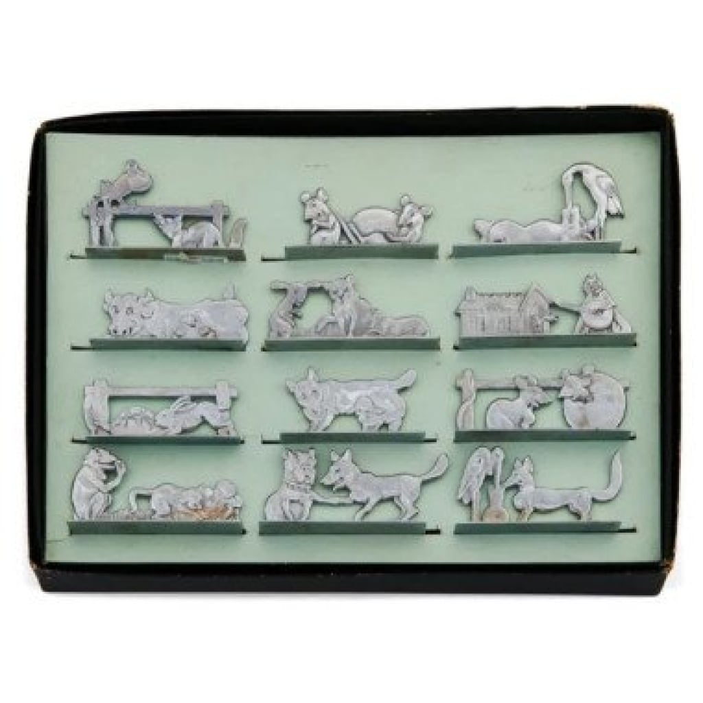 Benjamin RABIER Série de douze porte-couteaux ‘Fables de la La Fontaine’ – circa 1930 3 Benjamin RABIER Série de douze porte-couteaux ‘Fables de la La Fontaine’ – circa 1930 3