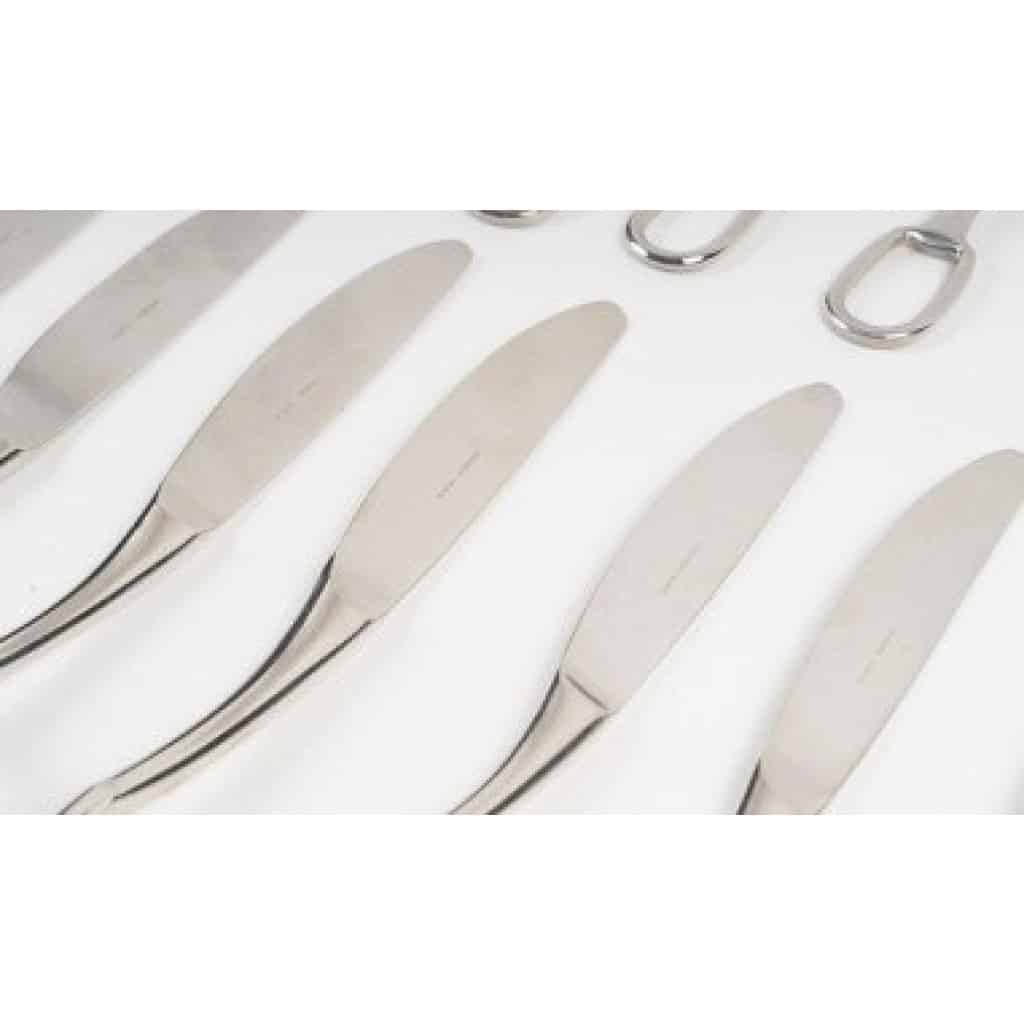 Hermes ‘Grand Attelage’ Service de couvert table 24 pièces métal argenté 4