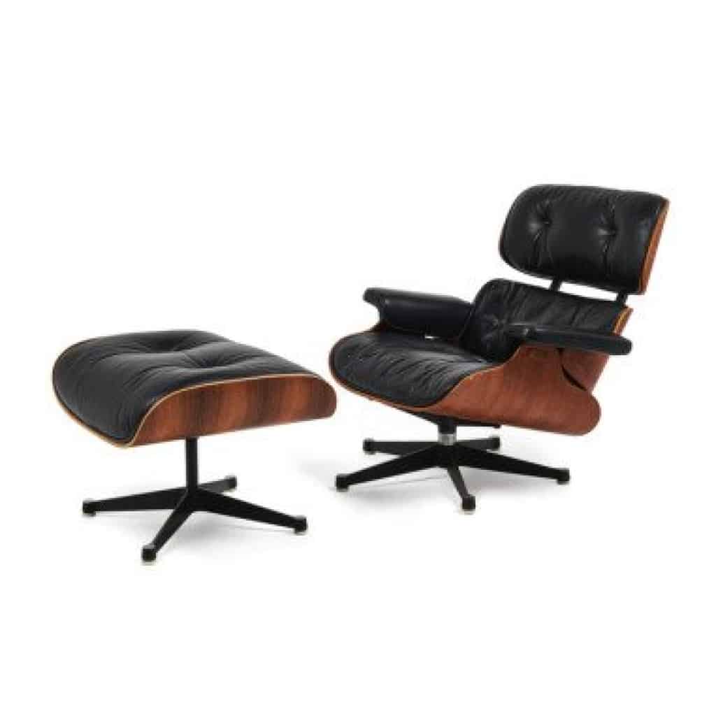 Charles & Ray EAMES,Fauteuil mod. 670 ‘Lounge chair’ et son ottoman mod. 671 ,Édition Mobilier international 2 Charles & Ray EAMES,Fauteuil mod. 670 ‘Lounge chair’ et son ottoman mod. 671 ,Édition Mobilier international 2