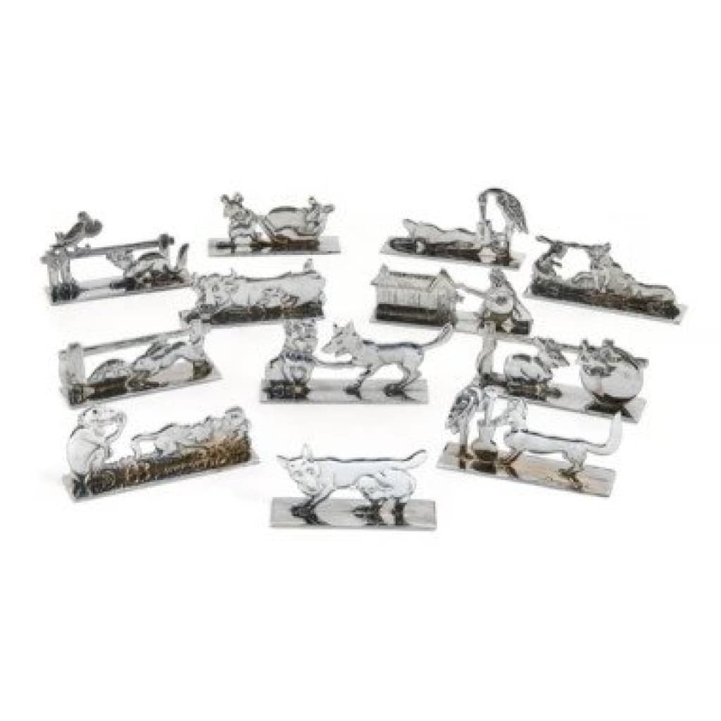 Benjamin RABIER Série de douze porte-couteaux ‘Fables de la La Fontaine’ – circa 1930 2 Benjamin RABIER Série de douze porte-couteaux ‘Fables de la La Fontaine’ – circa 1930 2