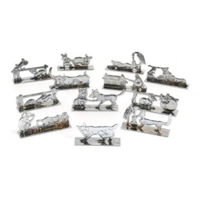 Benjamin RABIER Série de douze porte-couteaux ‘Fables de la La Fontaine’ – circa 1930 Benjamin RABIER Série de douze porte-couteaux ‘Fables de la La Fontaine’ – circa 1930