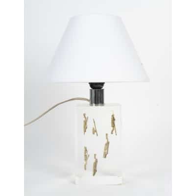 Lampe à poser dans le goût de Pierre GIRAUDON, années 1970