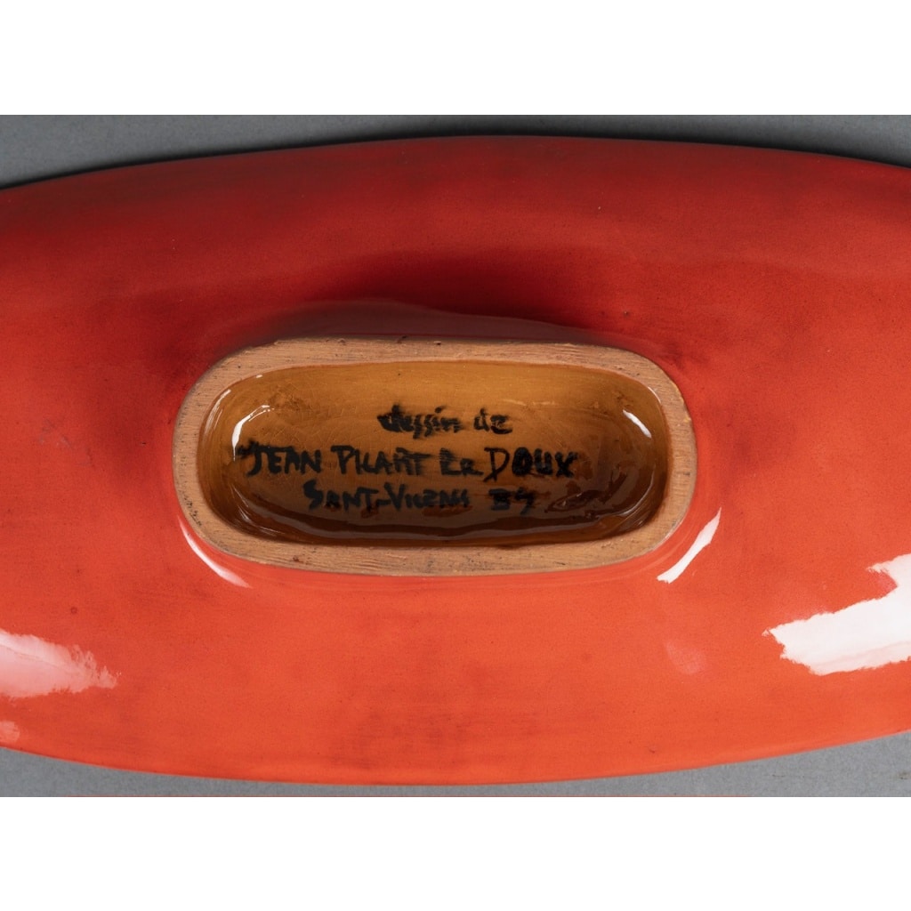 Coupe en céramique par Jean Picart-Ledoux et Saint Vicens, vers 1960 7