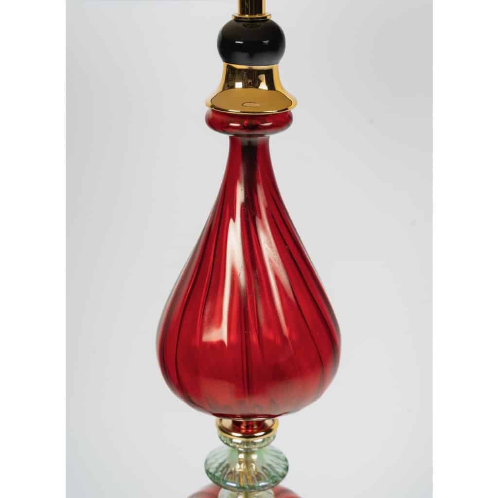 Grande lampe à poser en céramique et verre de Murano par la Maison Martinetti 10