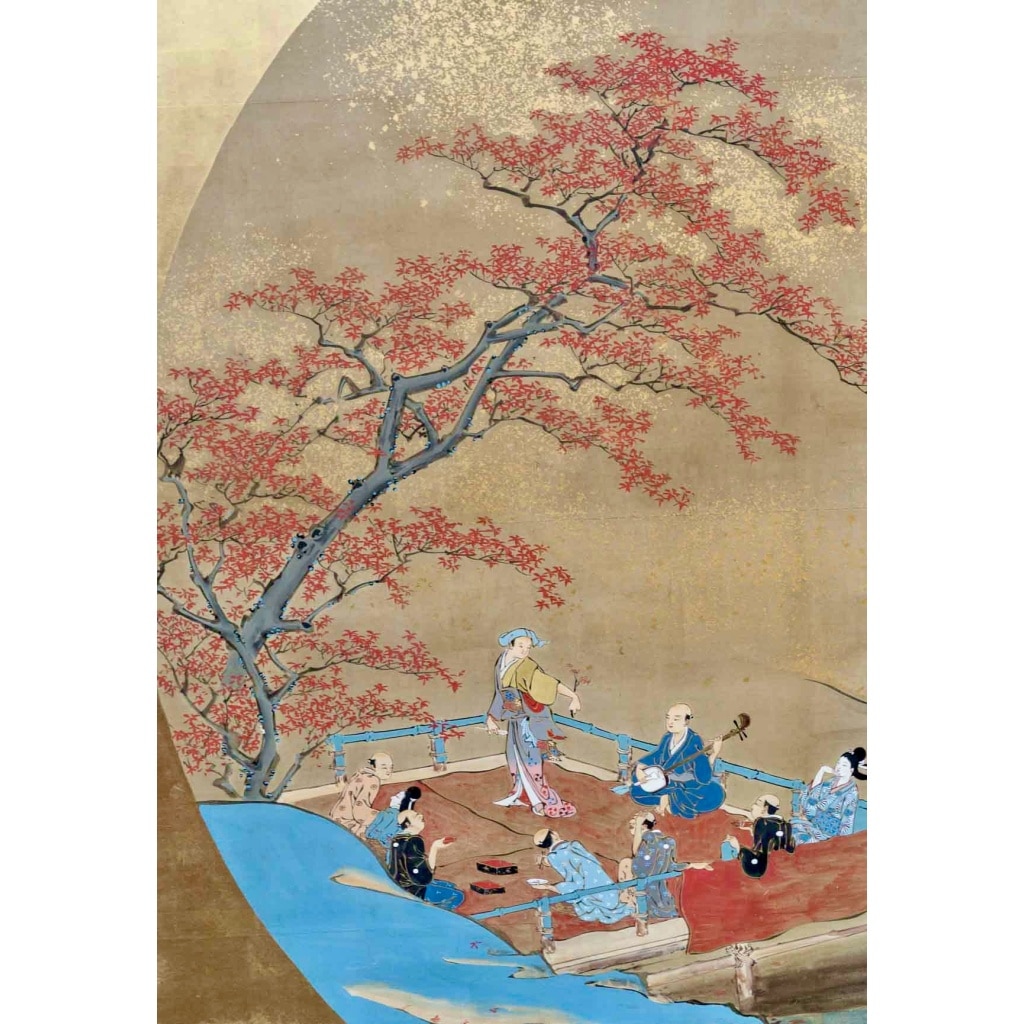 L’automne. Paravents japonais à 2 panneaux. Epoque Meiji (1858-1912) 4 L’automne. Paravents japonais à 2 panneaux. Epoque Meiji (1858-1912) 4