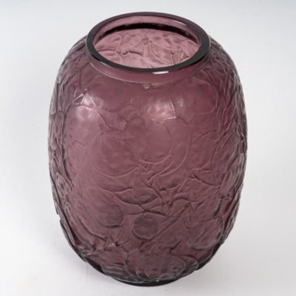 René Lalique : Vase « Monnaie du Pape » teinté Améthyste -1914 5 René Lalique : Vase « Monnaie du Pape » teinté Améthyste -1914 5