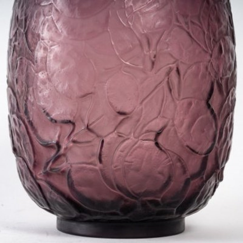 René Lalique : Vase « Monnaie du Pape » teinté Améthyste -1914 7 René Lalique : Vase « Monnaie du Pape » teinté Améthyste -1914 7