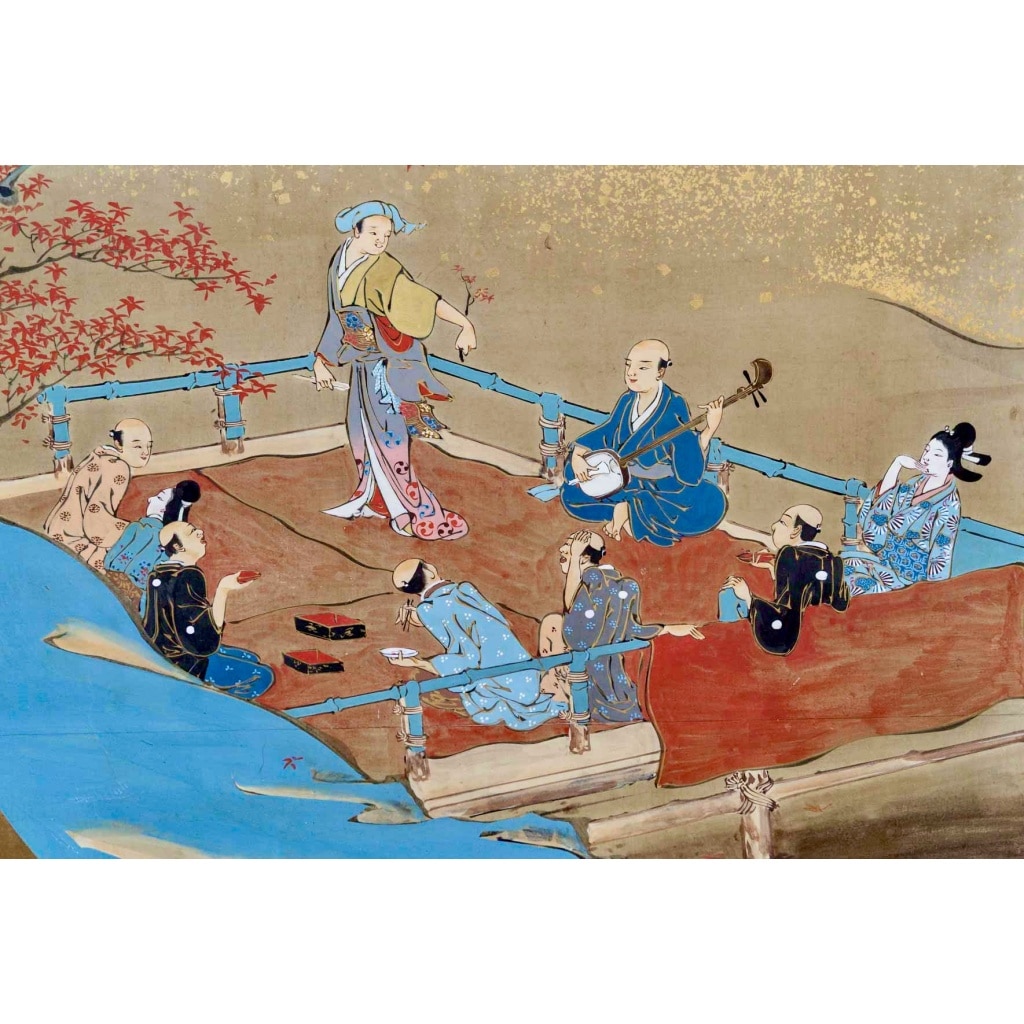 L’automne. Paravents japonais à 2 panneaux. Epoque Meiji (1858-1912) 7 L’automne. Paravents japonais à 2 panneaux. Epoque Meiji (1858-1912) 7