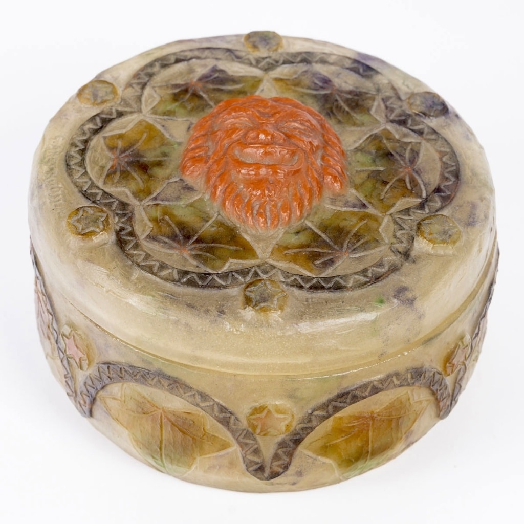 Boîte « Masques » pâte de verre de Gabriel ARGY-ROUSSEAU 2 Boîte « Masques » pâte de verre de Gabriel ARGY-ROUSSEAU 2