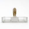 Cendrier « Chèvre » verre blanc patiné sépia de René LALIQUE 13