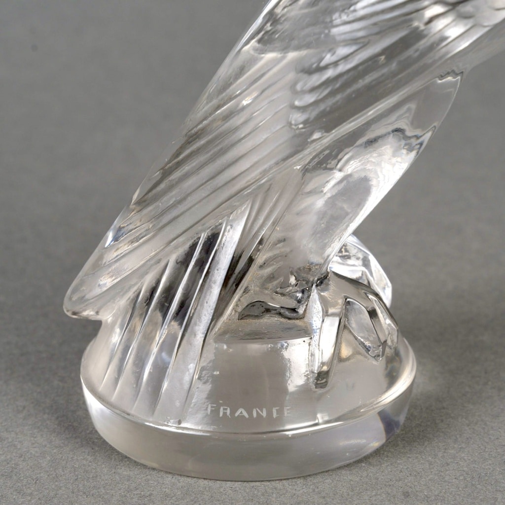 Mascotte Automobile « Faucon » verre blanc de René LALIQUE 8