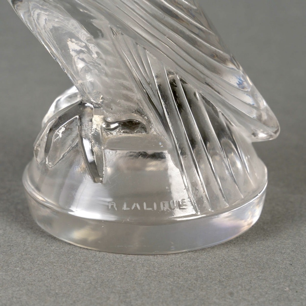 Mascotte Automobile « Faucon » verre blanc de René LALIQUE 9
