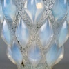 Vase « Rampillon » verre opalescent patiné bleu de René LALIQUE 13