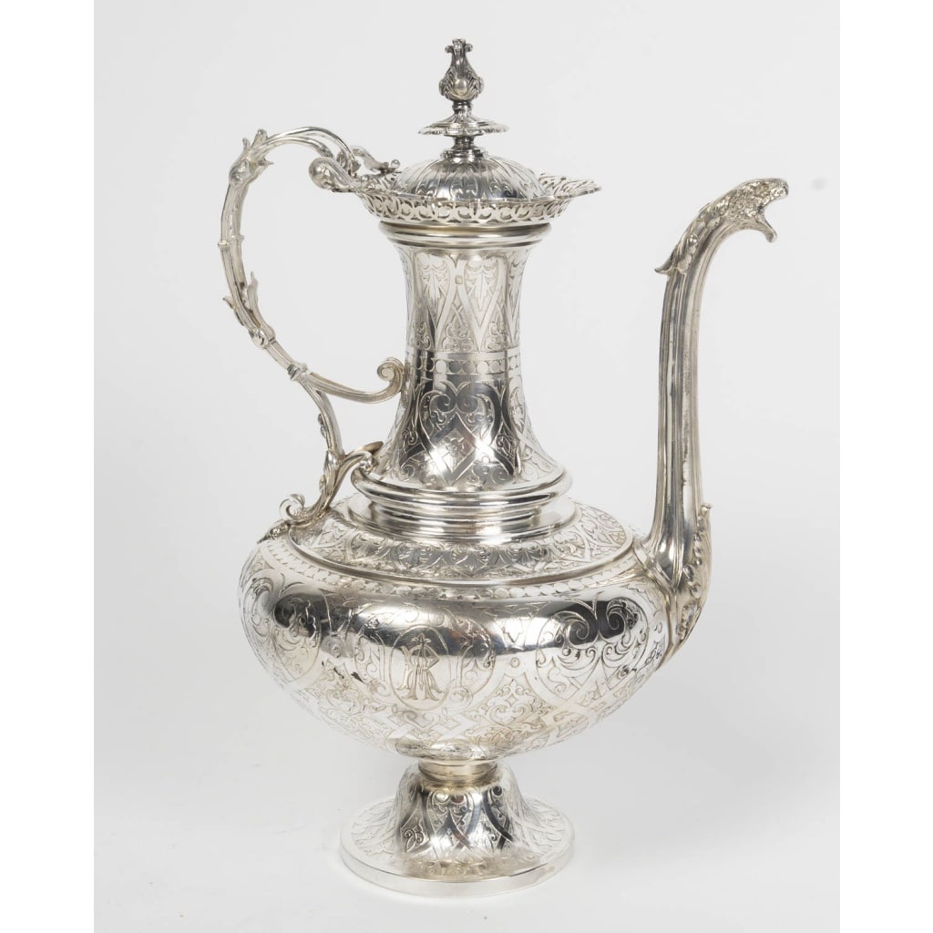 FROMENT MEURICE – Service à Thé & Café 4 pièces argent massif – Epoque XIXe siècle 4 FROMENT MEURICE – Service à Thé & Café 4 pièces argent massif – Epoque XIXe siècle 4