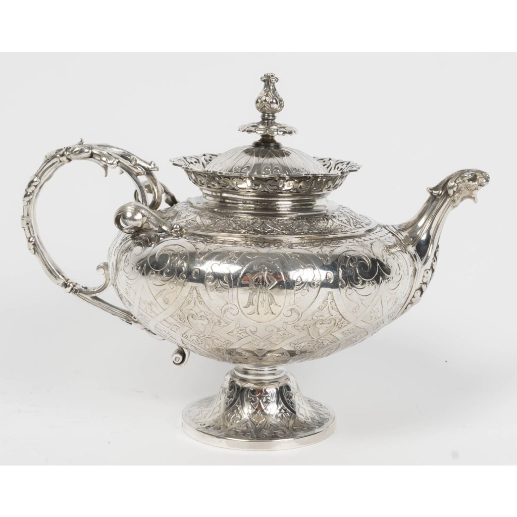 FROMENT MEURICE – Service à Thé & Café 4 pièces argent massif – Epoque XIXe siècle 5 FROMENT MEURICE – Service à Thé & Café 4 pièces argent massif – Epoque XIXe siècle 5