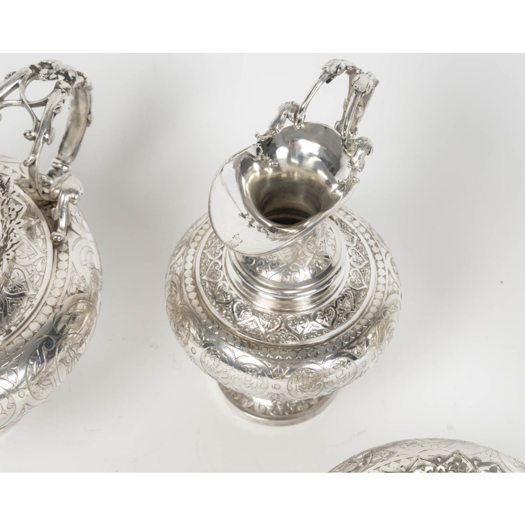FROMENT MEURICE – Service à Thé & Café 4 pièces argent massif – Epoque XIXe siècle 9 FROMENT MEURICE – Service à Thé & Café 4 pièces argent massif – Epoque XIXe siècle 9