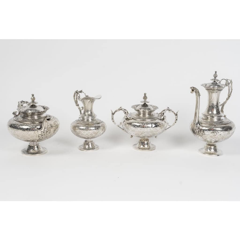 FROMENT MEURICE – Service à Thé & Café 4 pièces argent massif – Epoque XIXe siècle 2 FROMENT MEURICE – Service à Thé & Café 4 pièces argent massif – Epoque XIXe siècle 2
