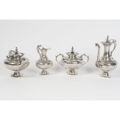 FROMENT MEURICE – Service à Thé & Café 4 pièces argent massif – Epoque XIXe siècle FROMENT MEURICE – Service à Thé & Café 4 pièces argent massif – Epoque XIXe siècle