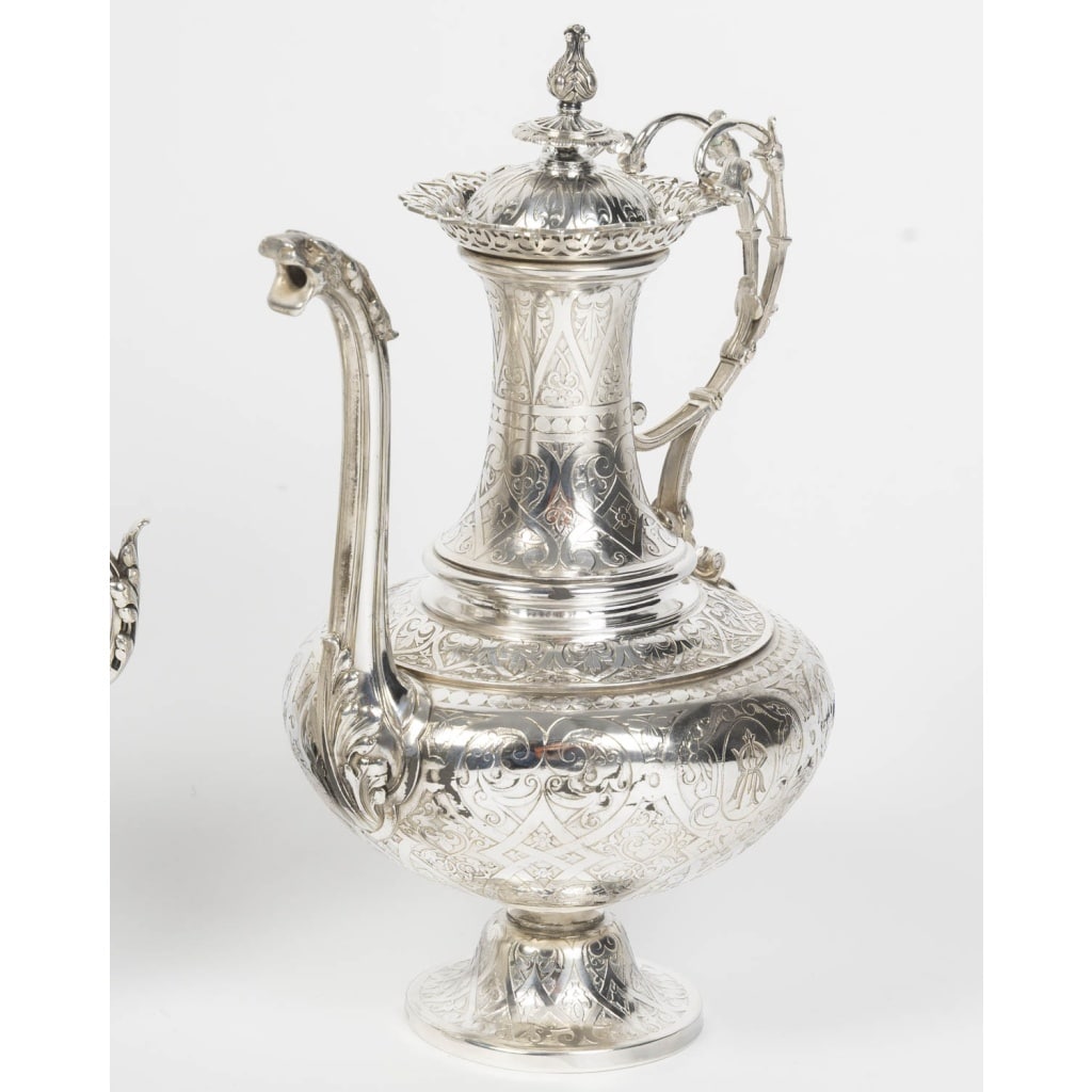 FROMENT MEURICE – Service à Thé & Café 4 pièces argent massif – Epoque XIXe siècle 15 FROMENT MEURICE – Service à Thé & Café 4 pièces argent massif – Epoque XIXe siècle 15