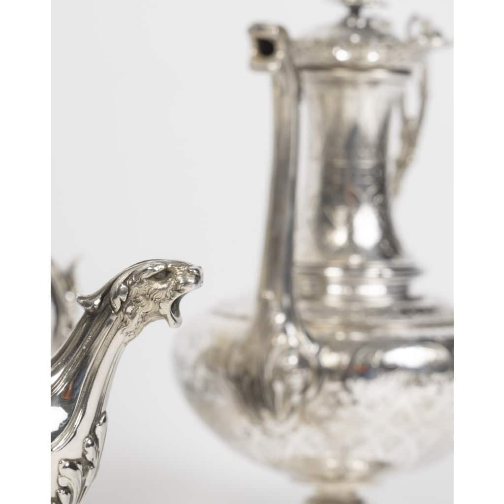 FROMENT MEURICE – Service à Thé & Café 4 pièces argent massif – Epoque XIXe siècle 19 FROMENT MEURICE – Service à Thé & Café 4 pièces argent massif – Epoque XIXe siècle 19