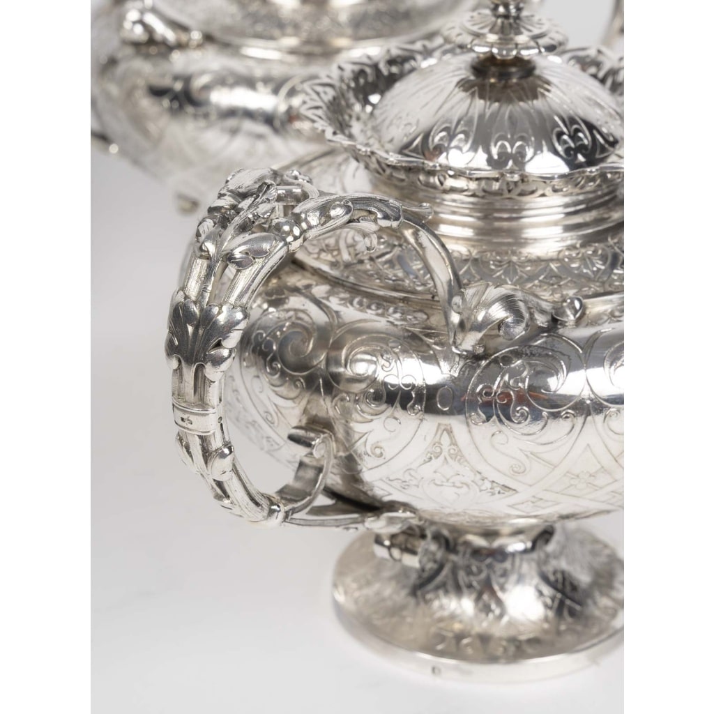FROMENT MEURICE – Service à Thé & Café 4 pièces argent massif – Epoque XIXe siècle 21 FROMENT MEURICE – Service à Thé & Café 4 pièces argent massif – Epoque XIXe siècle 21