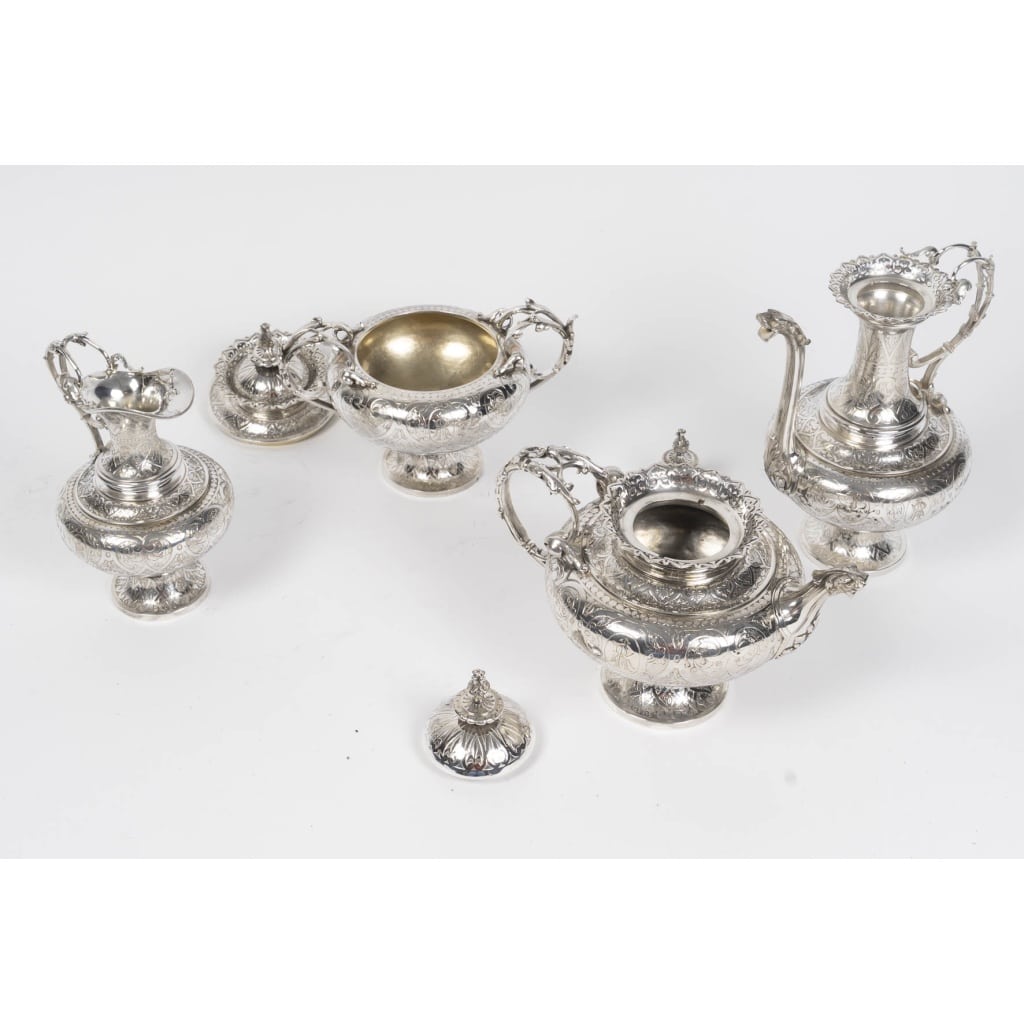 FROMENT MEURICE – Service à Thé & Café 4 pièces argent massif – Epoque XIXe siècle 22 FROMENT MEURICE – Service à Thé & Café 4 pièces argent massif – Epoque XIXe siècle 22
