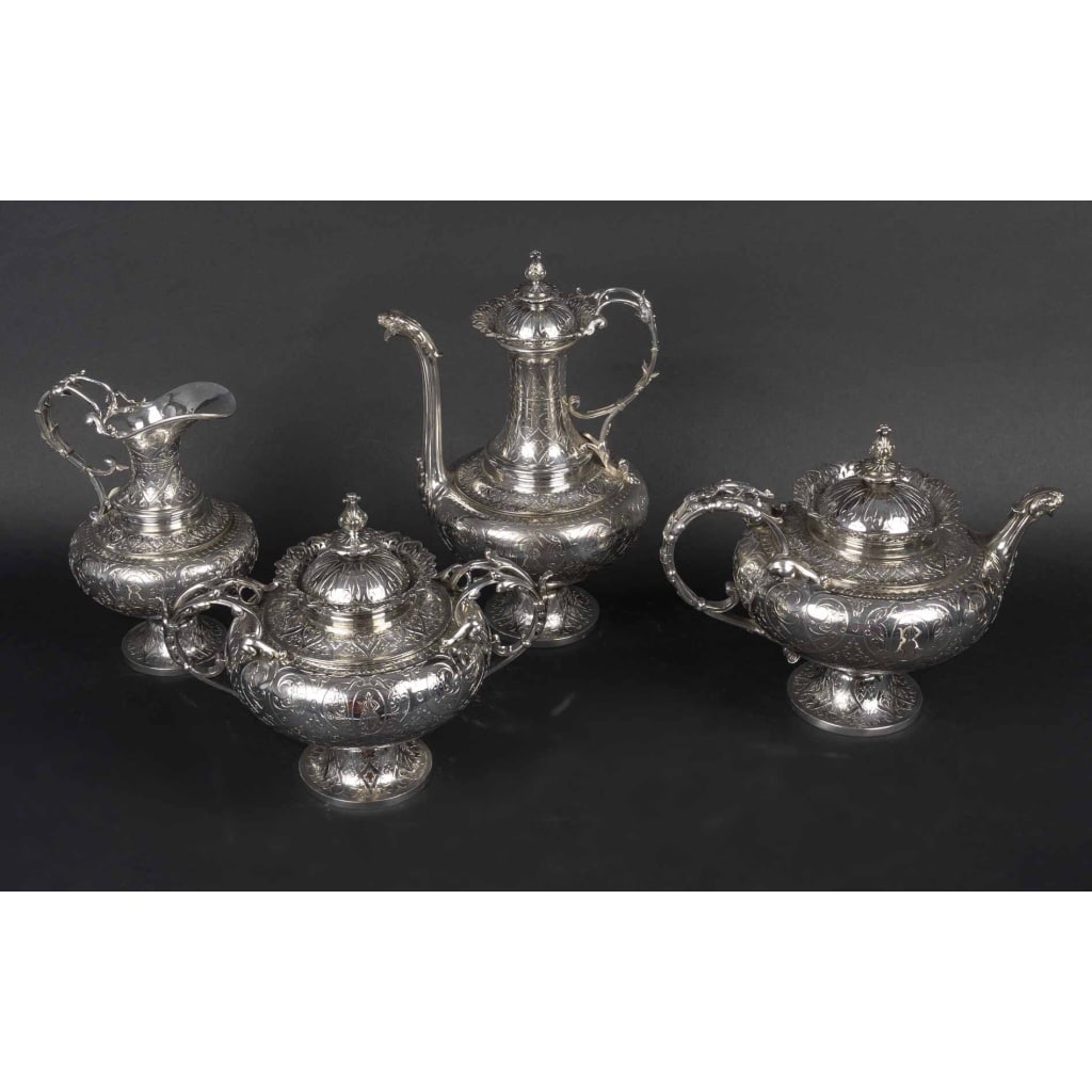 FROMENT MEURICE – Service à Thé & Café 4 pièces argent massif – Epoque XIXe siècle 27 FROMENT MEURICE – Service à Thé & Café 4 pièces argent massif – Epoque XIXe siècle 27